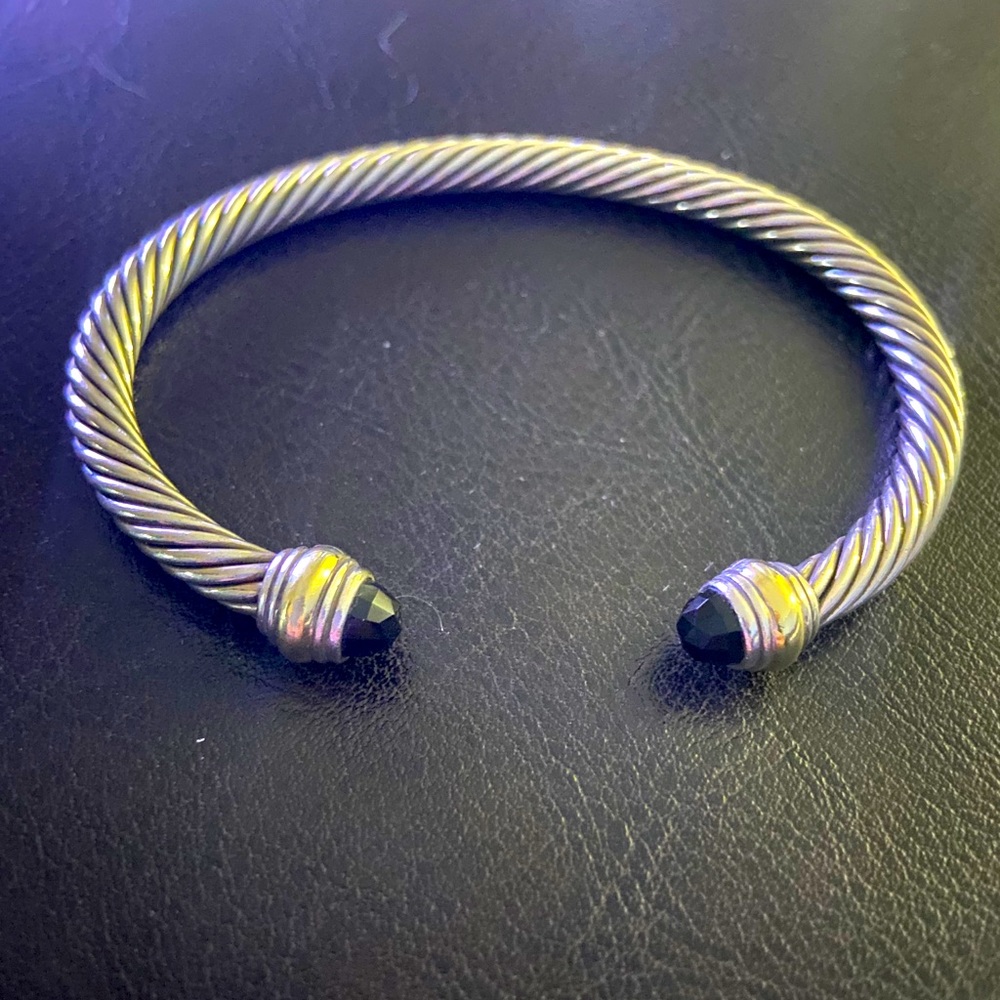 David Yurman Cable Classic Bracelet w/ Black Onyx